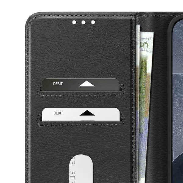Pungetui til Pixel 11 Pro XL Chesterfield-serien med Støttefunktion Sort Svart