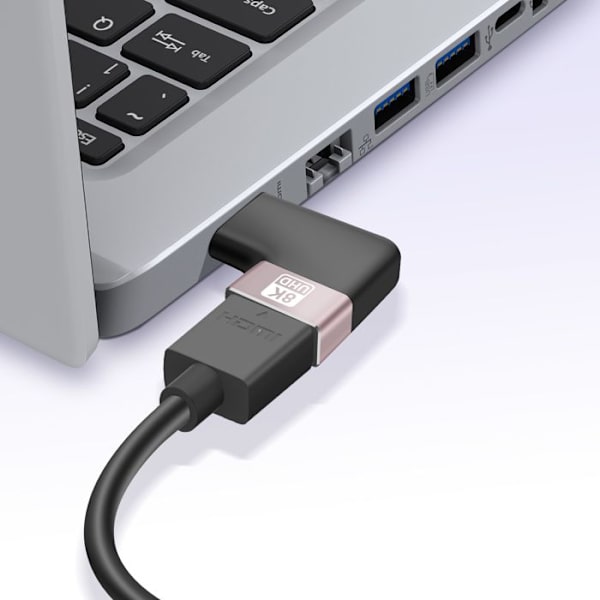 HDMI videoadapter hun til han 8K UHD vinklet 90° til højre LinQ Sort