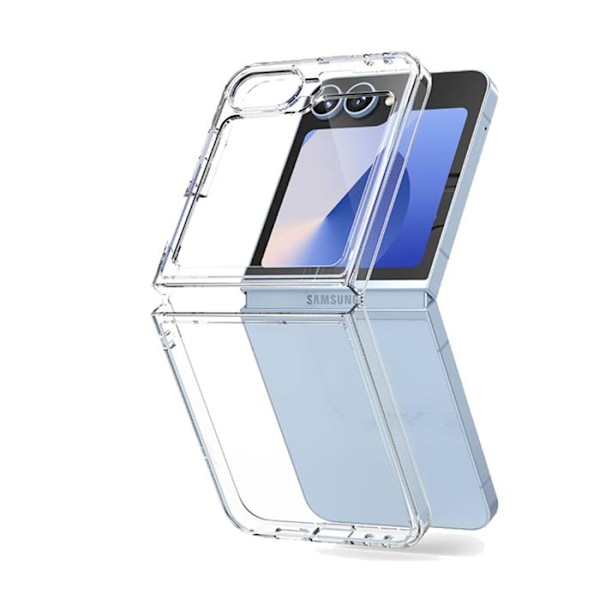 Skyddspaket för Galaxy Z Flip6 Skal i mjuk TPU och 7H härdat glas Moxie Transparent Vit