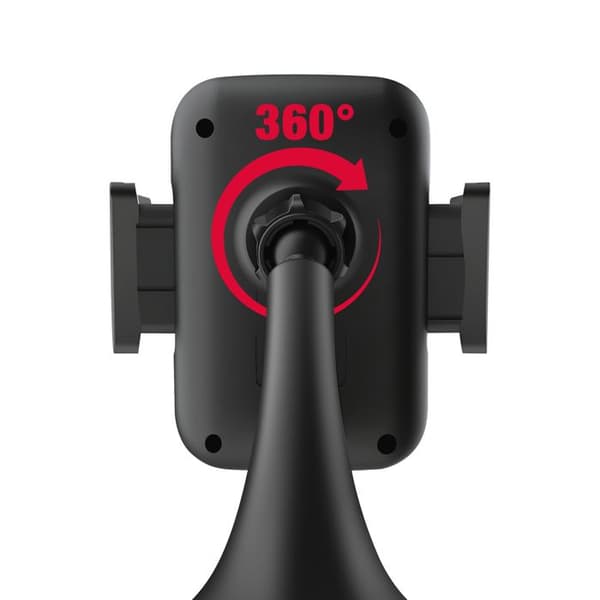 Bilstøtte - MAXLIFE - Universal - Sugekopmontering - 360° Rotation - Sort Svart