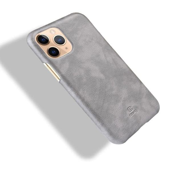 PU-nahkakotelo - Crong - Essential Cover - iPhone 11 Pro - Harmaa - Puolijäykkä Grå