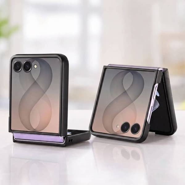 Cover til Galaxy Z Flip 8 Carbon Læder Effekt med Hævede Kanter Grøn Grön