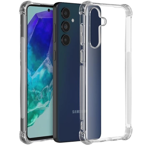 Fodral till Samsung Galaxy M55 - AVIZAR - Stötsäker flexibla förstärkta hörn - Genomskinlig Transparent