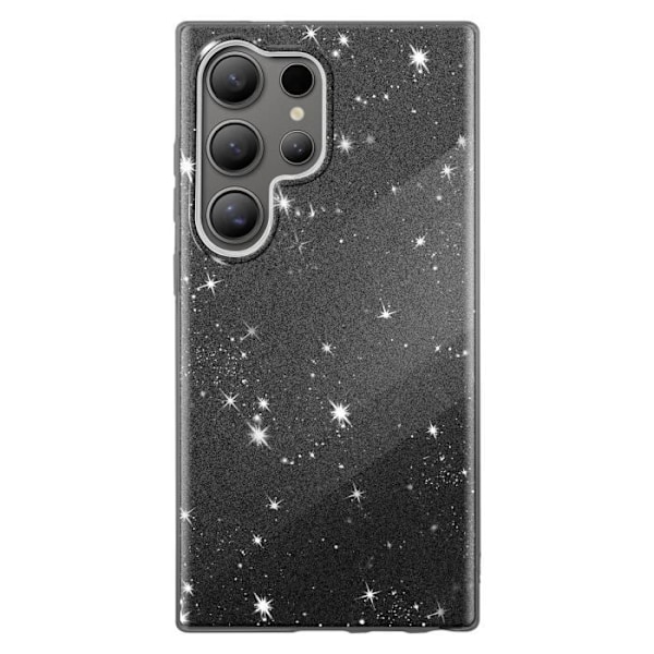 Coque Paillette för Samsung Galaxy S24 Ultra Silikon Ultra tunn Svart Svart