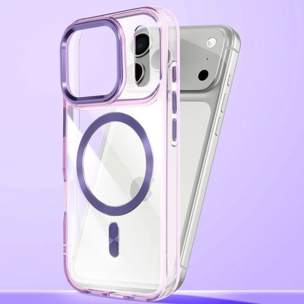 iPhone 17 Pro Max - AVIZAR - Kristalli Väri - Violet - MagSafe - Optimaalinen suoja Lila