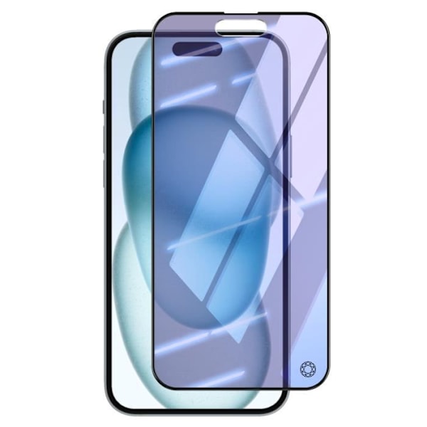 Skærmbeskytter til iPhone 15 Plus Fleksibelt Glas Unbreakable Anti UV Force Glass Sort Svart