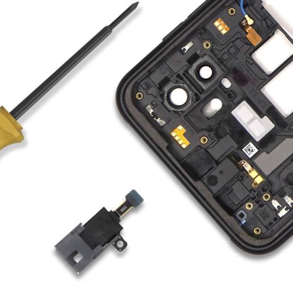 Jack Socket Kabel til Samsung Galaxy Xcover 7 Original Samsung Service Pack Sort Svart