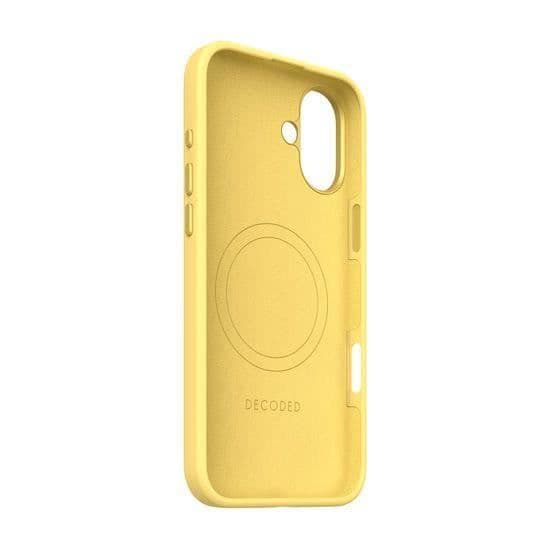 Baksidan - DECODED - iPhone 16 Plus - Stötdämpande - Antimikrobiell - Kompatibel med MagSafe Gul