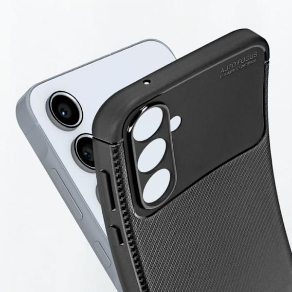 Suojakuori Samsung Galaxy A35 - AVIZAR - Joustava Silikoni Carbon Effect Musta Svart