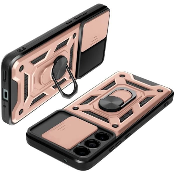 Coque för Samsung Galaxy M55 Ringstöd Couver Caméra Glidande Roséguld Rosa