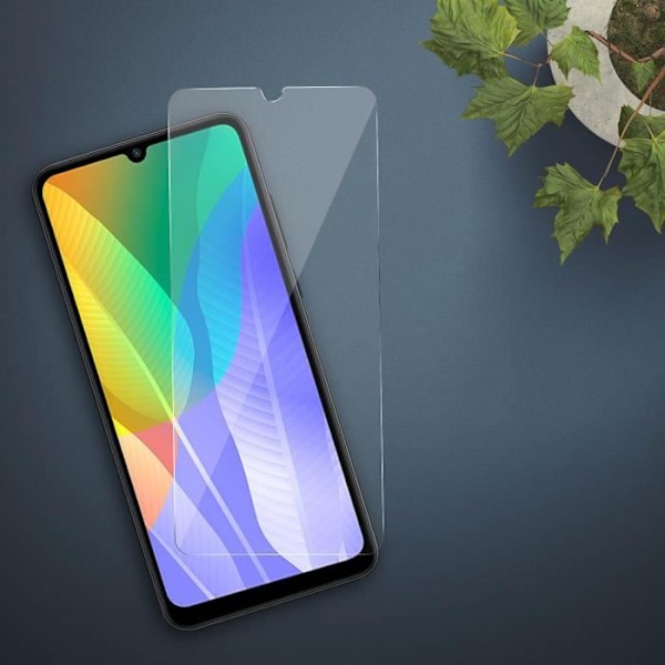 Näytön suojakalvo - Huawei - Y6p - 9H karkaistu lasi - Iskunkestävä - Läpinäkyvä valkoinen Klar vit