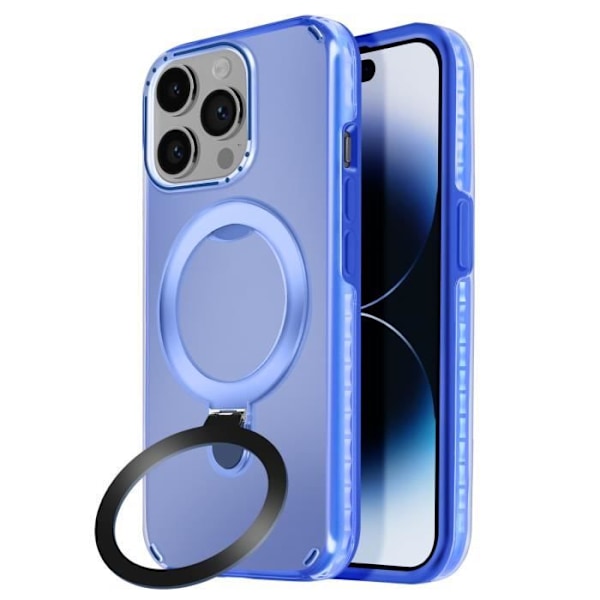Coque MagSafe til iPhone 14 Pro Max Stødabsorberende med Foldsupport Blå Blå