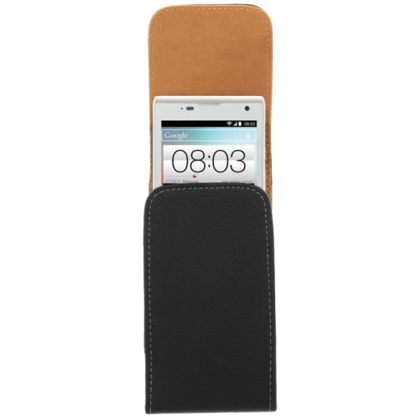 Smartphone Etui - Avizar - Universell - Ekoskinn Get - Vertikal Magnetisk Flip - Svart Svart