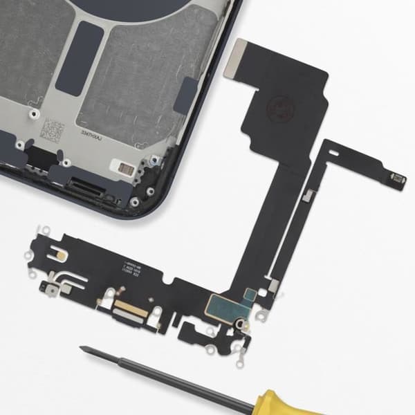Latausliitin - AVIZAR - iPhone 15 Pro Max - USB C - Kuningas Sininen Tiili - Mikrofonin Blå