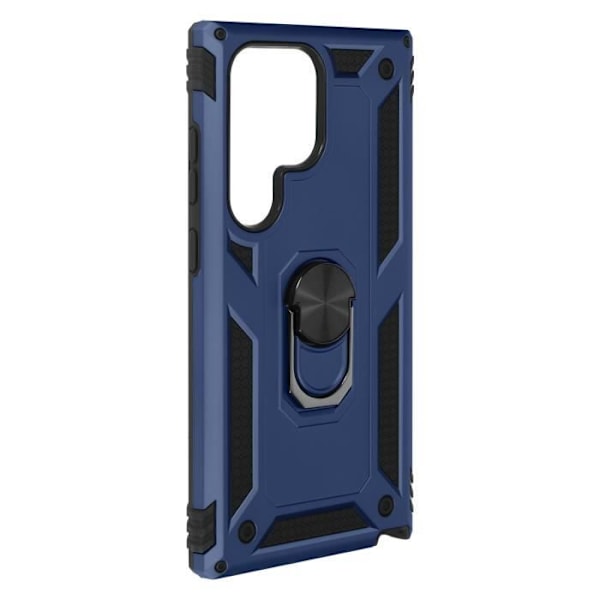 Hybrid hård skal för Samsung Galaxy S24 Ultra - AVIZAR - Magnetiskt stöd ring - Mörkblå Blå