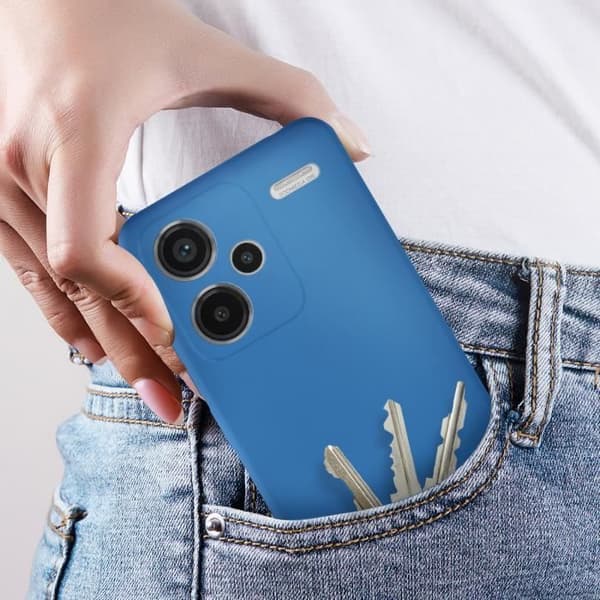 Smartphone cover - AVIZAR - Xiaomi Redmi Note 13 Pro Plus 5G - Hård - Syntetisk - Blå Blå