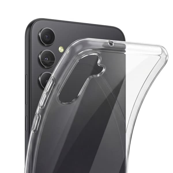 Silicone Gel Blød Beskyttelse Stødabsorberende Cover til Galaxy A34 5G Mayaxess Transparent Vit