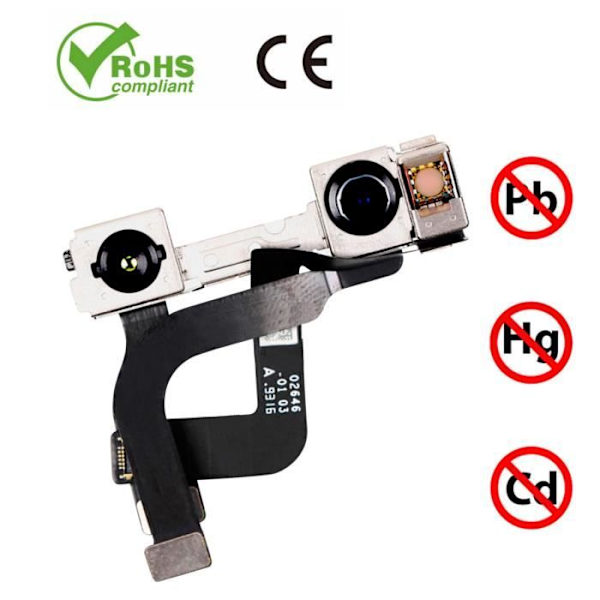 Frontkamera til iPhone 12 og 12 Pro - AVIZAR - Sort Selfie Sensor