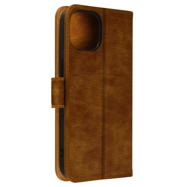 iPhone 15 Pro Max -kotelo - AVIZAR - Chesterfield - Jalustatoiminto - Ruskea kastanj