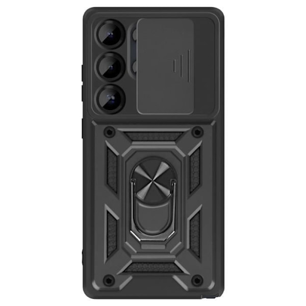 Coque för Galaxy S25 Ultra Ring Stöd med Kameraskydd Mayaxess Svart Svart