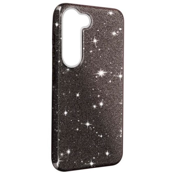 Glitter kotelo Samsung Galaxy S23 Plus puolijäykkään Spark Case mustalle