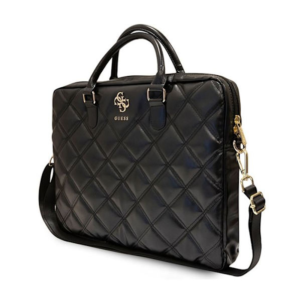 Guess Quilted 4G datorväska - 15" / 16" laptopväska (svart)