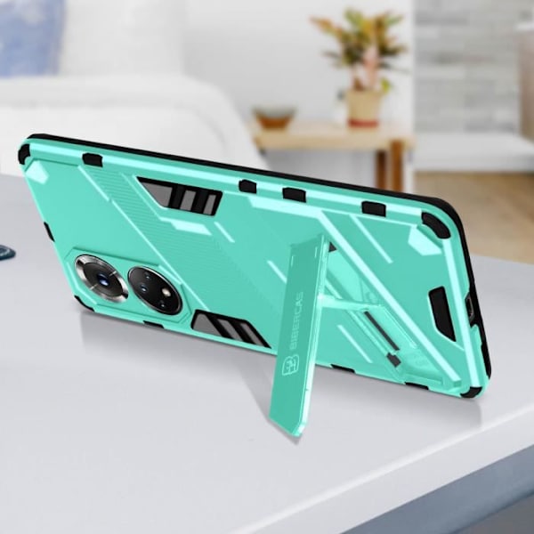 Coque - Bibercas - Huawei Nova 9 og Honor 50 - Hård - Stødabsorbende - Stativ til video support Turkosblå