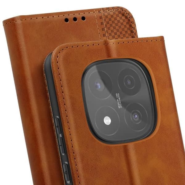 Fodral för Xiaomi Redmi Note 14 Pro och Pro Plus Brun kastanj
