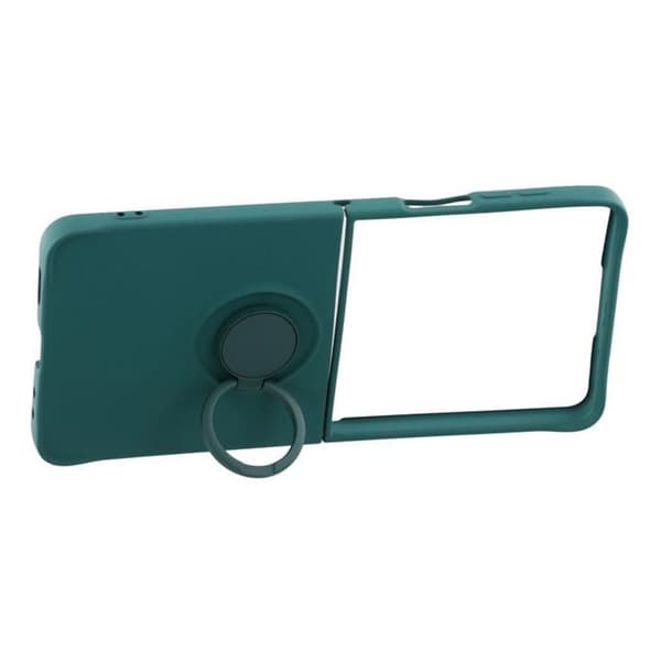 Skydd för Galaxy Z Flip8 Soft-Touch med Stödring och Rem Grön Grön