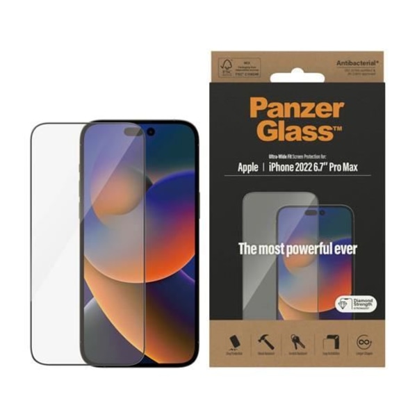 PanzerGlass kristallinkirkas suojalasi iPhone 14 Pro Maxille