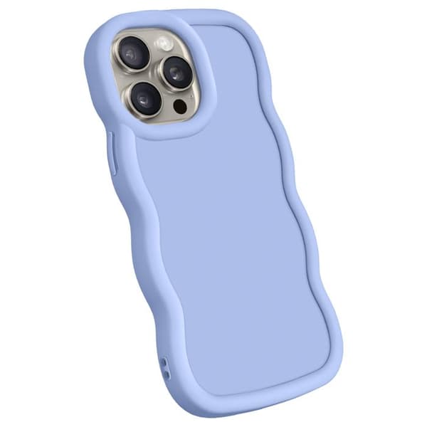 Cover - iPhone 15 Pro - Stødabsorberende Silikone - Lavendel - Moderne Design Lila
