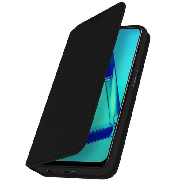 Housse - Oppo - A72 / A52 - Øko-læder - Magnetisk klap - Støttefunktion Svart