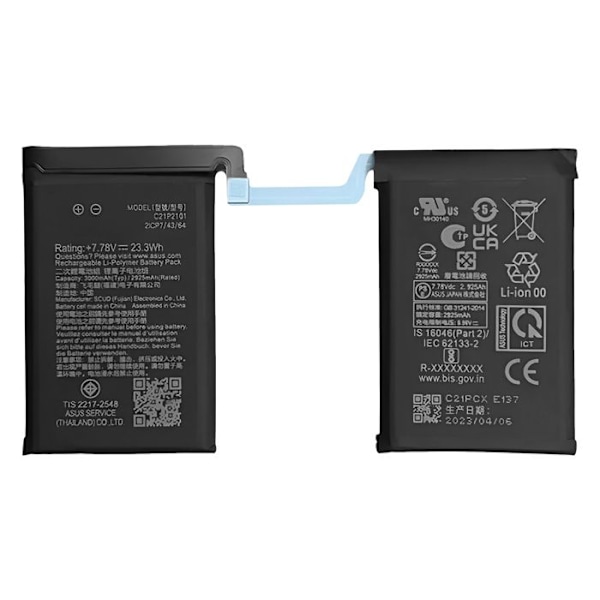 Internbatteri för Asus Rog Phone 7 6000mAh C21P2101 Svart Svart