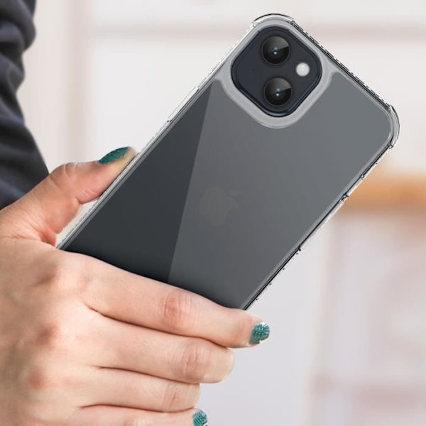 Skal till iPhone 14 Plus - FORCE CASE - Anti-Fall - Genomskinlig Vit