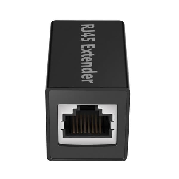 Ethernet Forlængeradapter - AVIZAR - RJ45 - Kompakt design - Aluminiumlegering - Sort