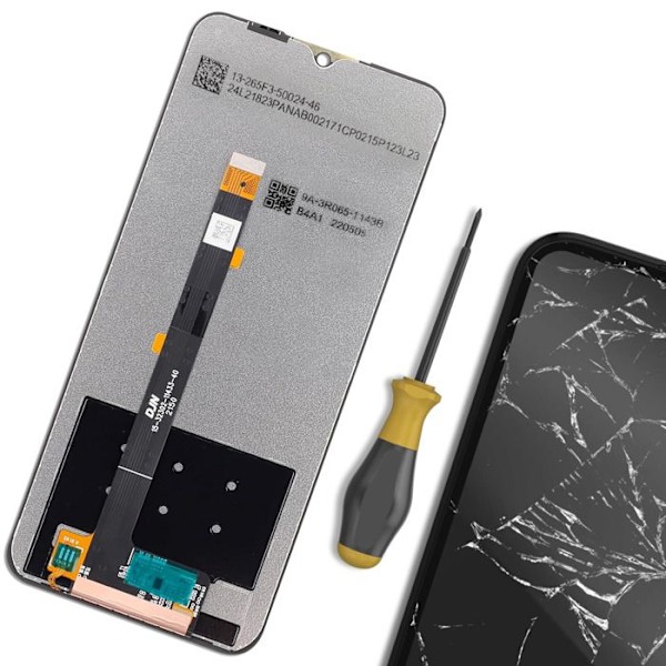 LCD-näyttö ja kosketuslasi Blackview A55 Blackille Svart