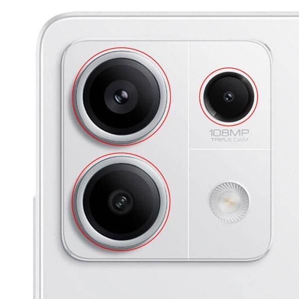 Takakameran linssi - AVIZAR - Xiaomi Redmi Note 13 - 100% yhteensopiva - Musta - Suojaus Svart