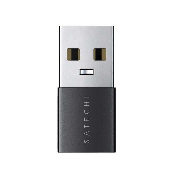 Pakke med 2 USB-A til USB-C adaptere USB 3.0 10 Gbps i kompakt aluminium Satechi Sort / Sølv
