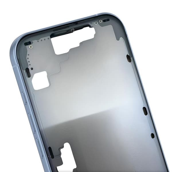 Erstatningscentralchassis til iPhone 17 med lys blå varmeledning Blå
