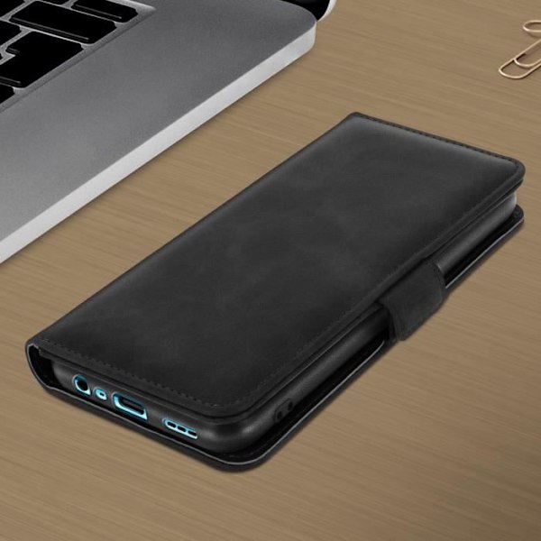 Fodral - AVIZAR - Oppo A9 2020 och A5 2020 - Folio Cover - Ekologiskt läder - Svart Svart