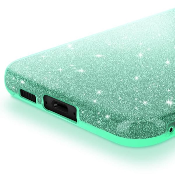 Glitrende Stødsikker Cover til Samsung Galaxy S23 FE Grøn Grön