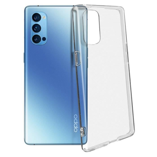 Coque - AVIZAR - Oppo Reno 4 Pro - Blød - Stødbeskyttelse - Transparent Hvid Vit
