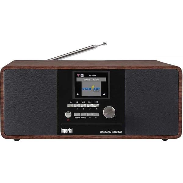 Lydsystem - TELE STAR - imperial DABMAN i200 CD - CD/MP3-afspiller - Bluetooth - DAB/DAB+/FM Træ