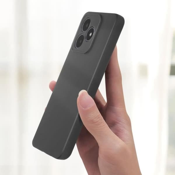 Coque - Realme - Note 50 - Silikone - Mat Finish - Stødbeskyttelse Svart