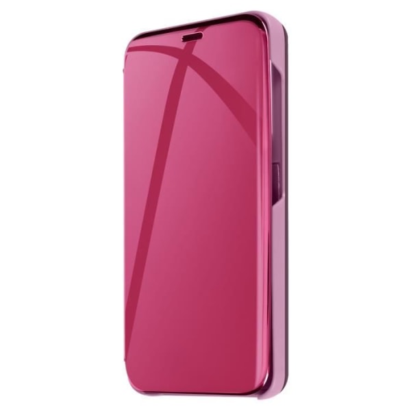 Fodral till Samsung Galaxy S24 - AVIZAR - Flip Mirror Effect Support Stand - Lila - Halvstyvt - Syntet Lila