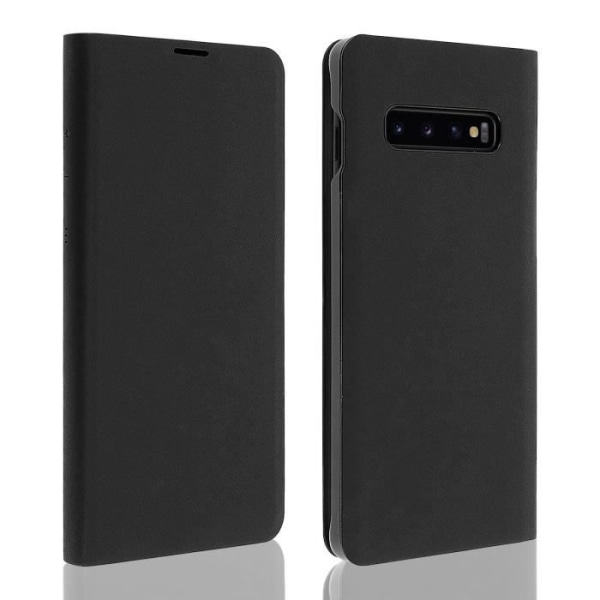 Galaxy S10 - ANYMODE - Folio Flip Wallet - Musta - Kova Kuori - Korttipidike Svart