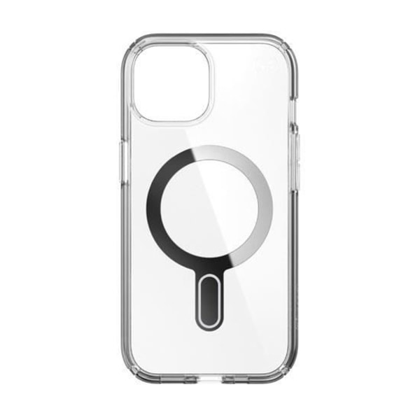 Speck Presidio Perfect-Clear Click-Lock-fodral för iPhone 15/14/13 Klar/silver