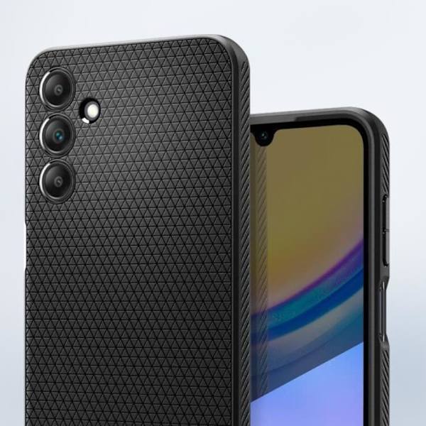 Etui til Samsung Galaxy A15 5G Silikone Gel Geometrisk mønster Spigen SGP Sort Svart