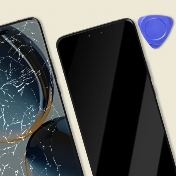 Full LCD Screen - RELIFE - Honor Magic 6 Pro - Touch Glass - Pre-mounted Chassis - Black Svart