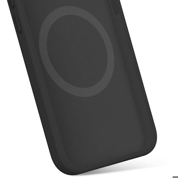 MagSafe-kuori iPhone 16:lle, pehmeä silikoni, matta viimeistely, MW musta Svart